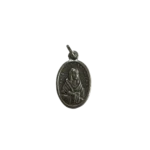 Silver St Kateri Tekakwitha medal depicting the Native American saint holding a wooden cross.