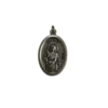 Silberne Sankt Lucia Medaille zeigt die Heilige mit einem Palmzweig und einer Schale mit Augen.