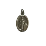Silver St Luke medal showing the saint writing at a desk with a symbolic ox at his feet.