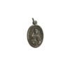 Silberne Sankt Thomas von Aquin Medaille zeigt den Schutzpatron der Studenten mit einem Buch und Heiligenschein.