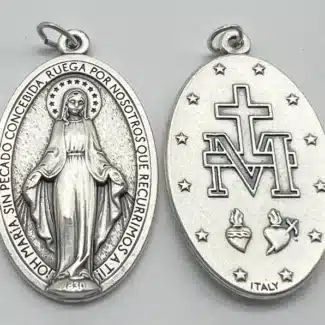 Miraculous Medal large reversible medal, 4.5 cm, detailed both sides