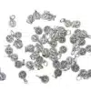 Benediktusmedaille runde Perle, 1 cm, oxidiertes Metall aus Italien